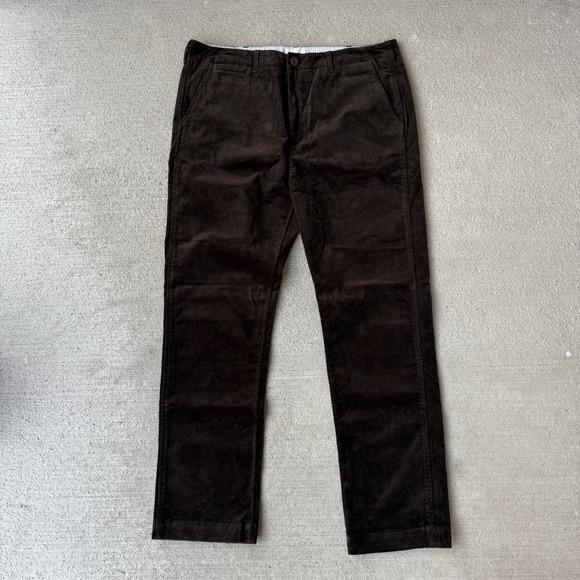 beams men's 2 pleat corduroy pant dark brown size XL
